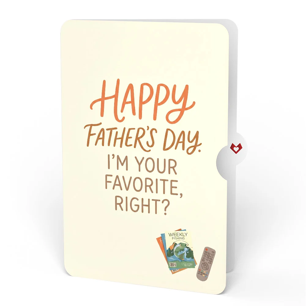 Lovepop Sit Back & Relax Father's Day Pop-Up Card and Favorite Child Sentiment Set Coffee - Image 4