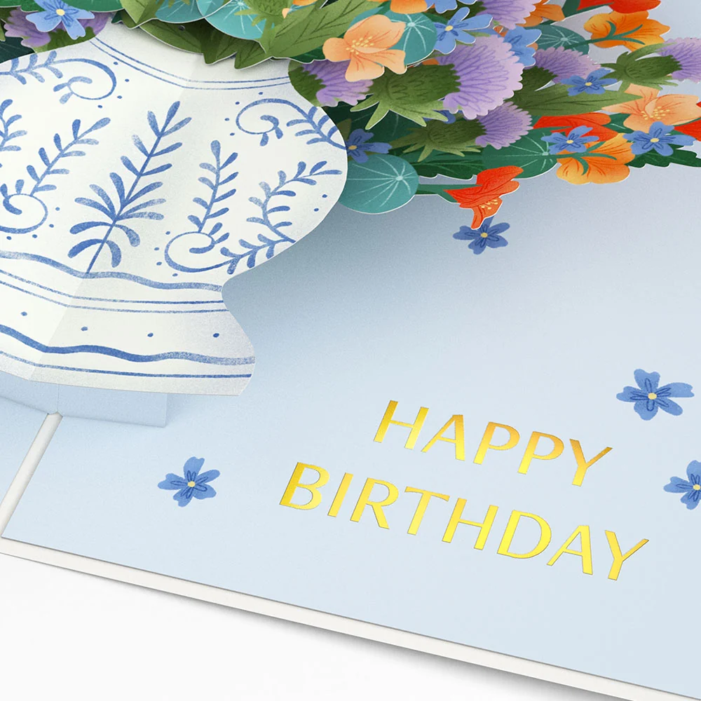 Lovepop Birthday Bouquet of Happiness Pop-Up Card Vase - Image 3