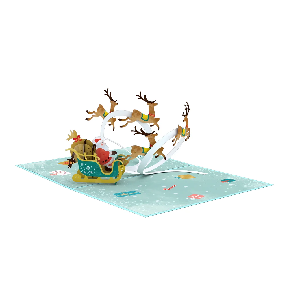 Lovepop Santa Sleigh Pop-Up Card - Image 3