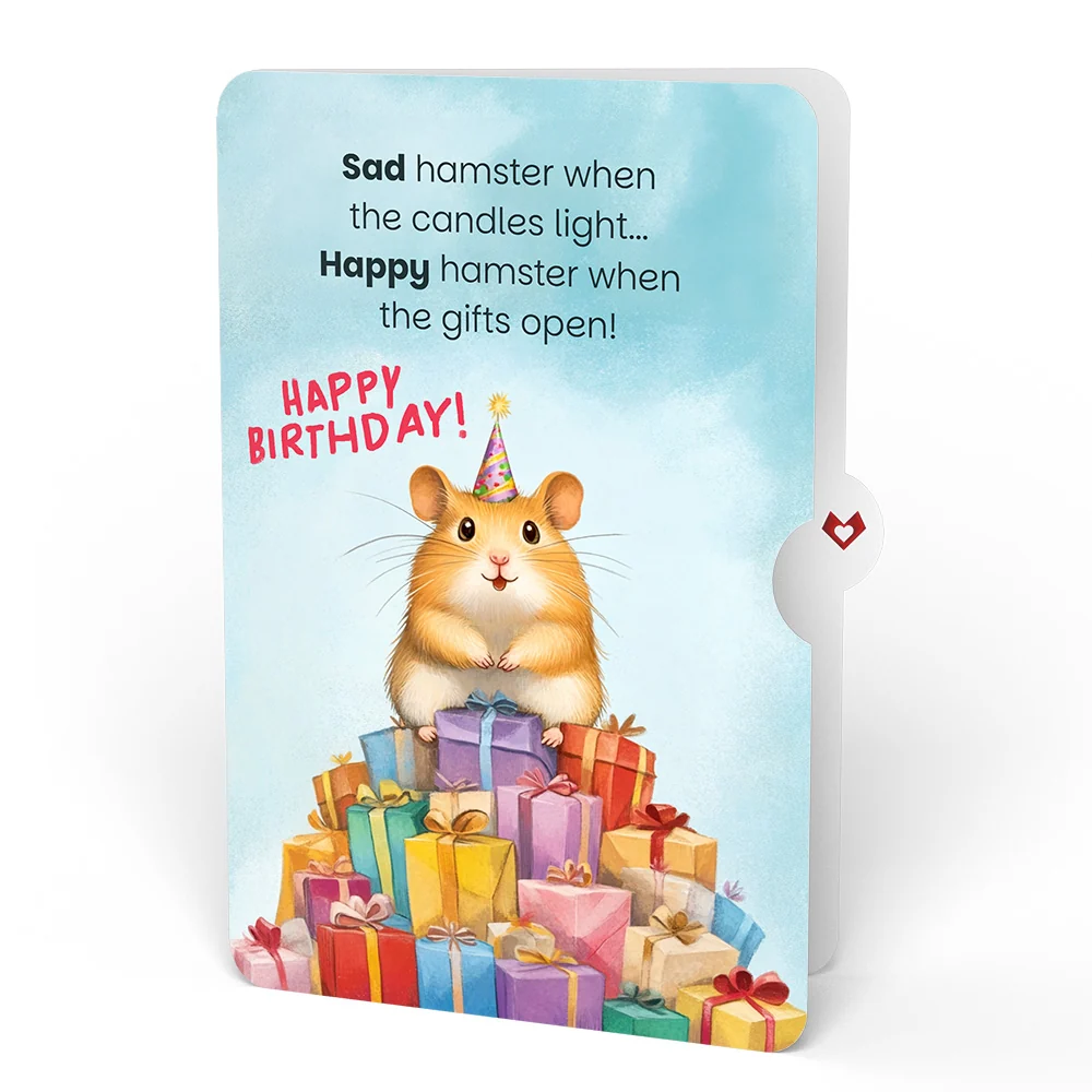Lovepop Curious Cats Birthday Pop-Up Card and Happy Hamster Sentiment Set Candle - Image 4