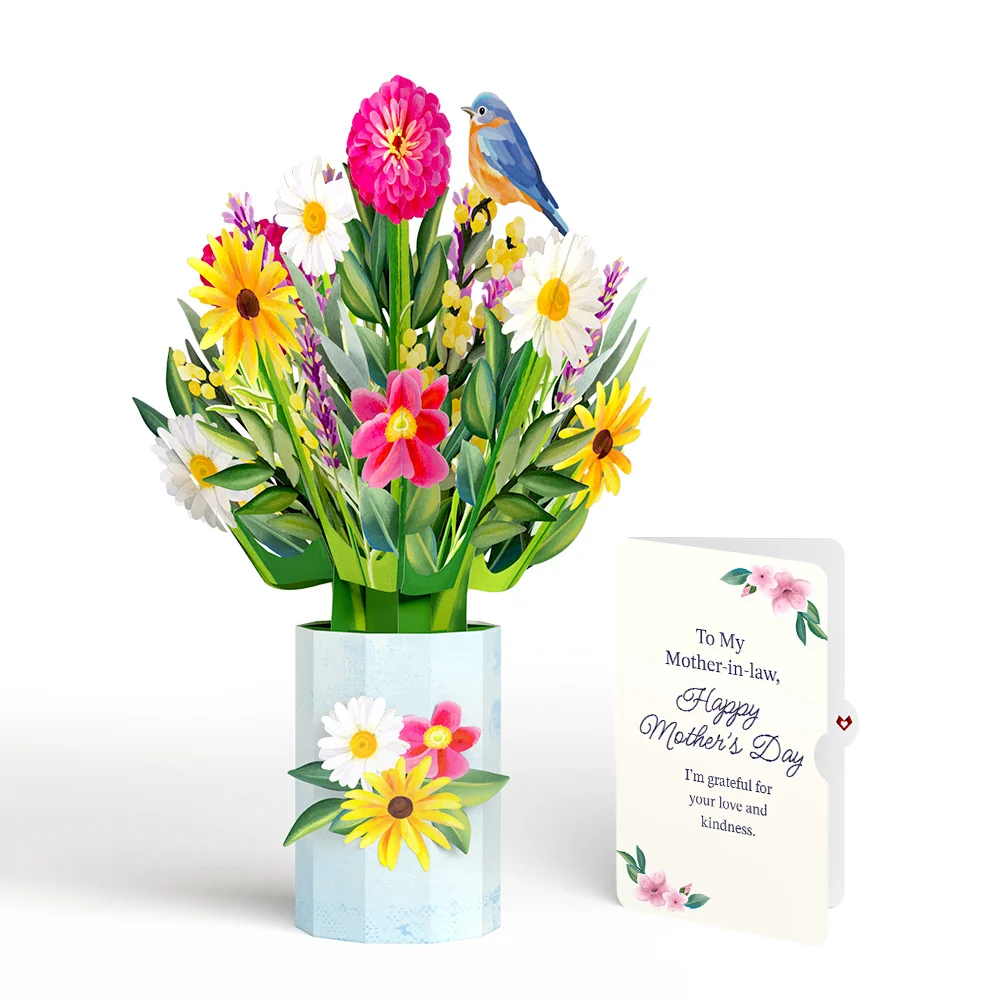 Lovepop Black-Eyed Susan Mother's Day Bouquet and Sentiment Set for Mother-in-law Vase