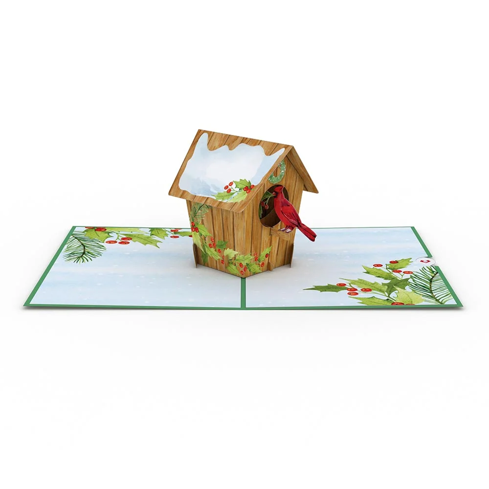 Lovepop Holiday Cardinal Birdhouse Pop-Up Card - Image 3