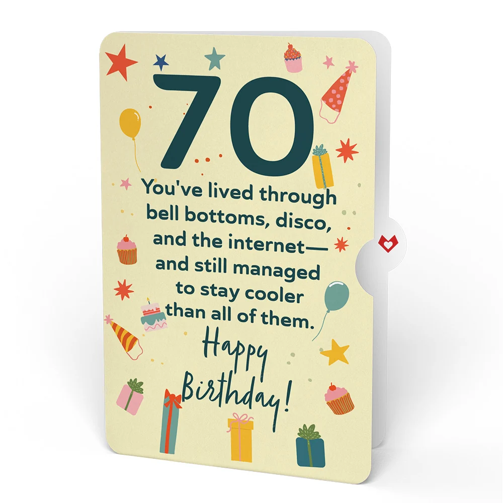 Lovepop Shell-ebrate 70th Birthday Turtle Pop-Up Card and Sentiment Set Candle - Image 4