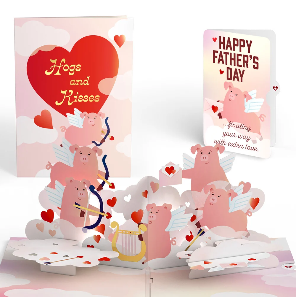 Lovepop Hogs and Kisses Father’s Day Music and Lights Pop-Up Card and Sentiment Set for Dad