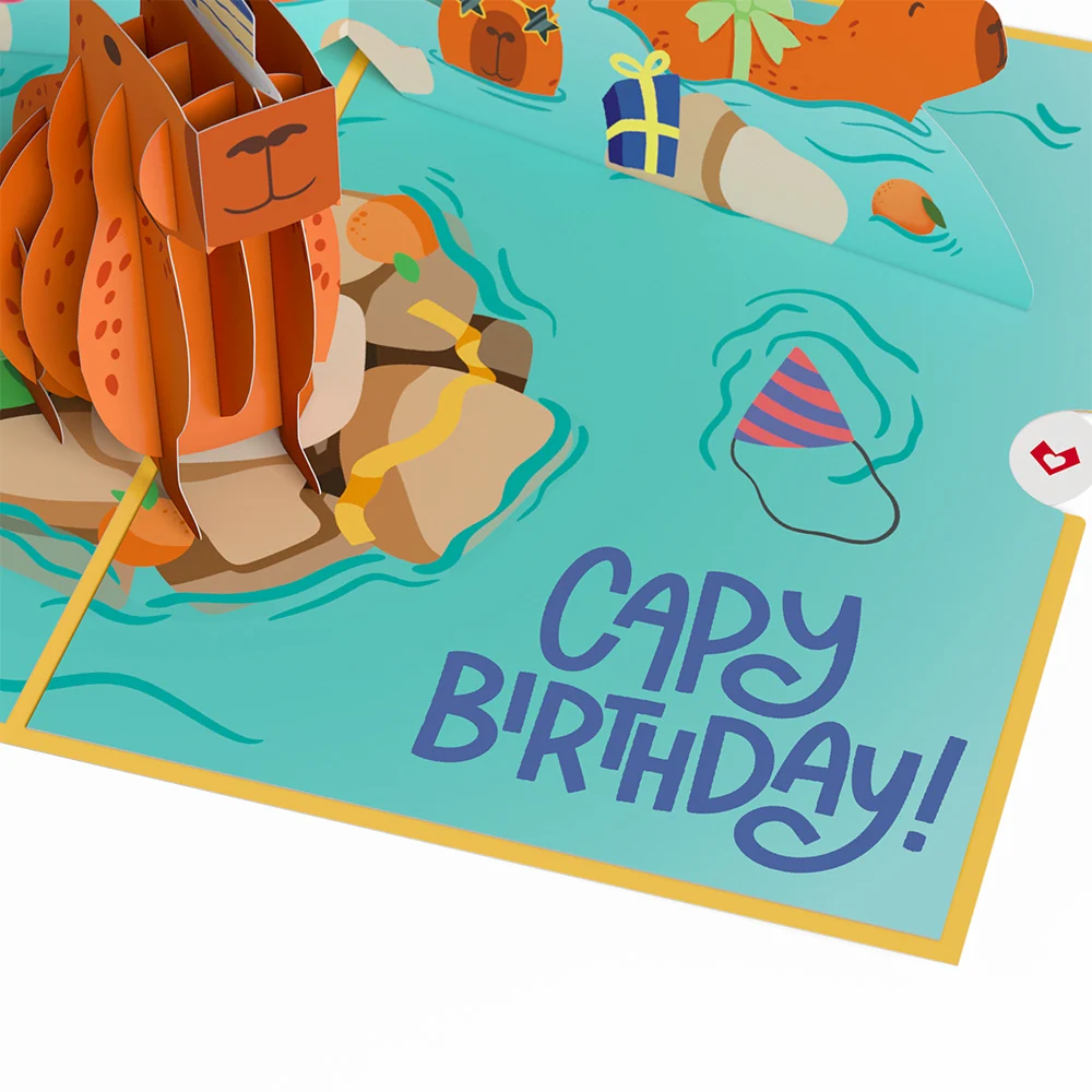 Lovepop Capybara Birthday Pop-Up Card - Image 5