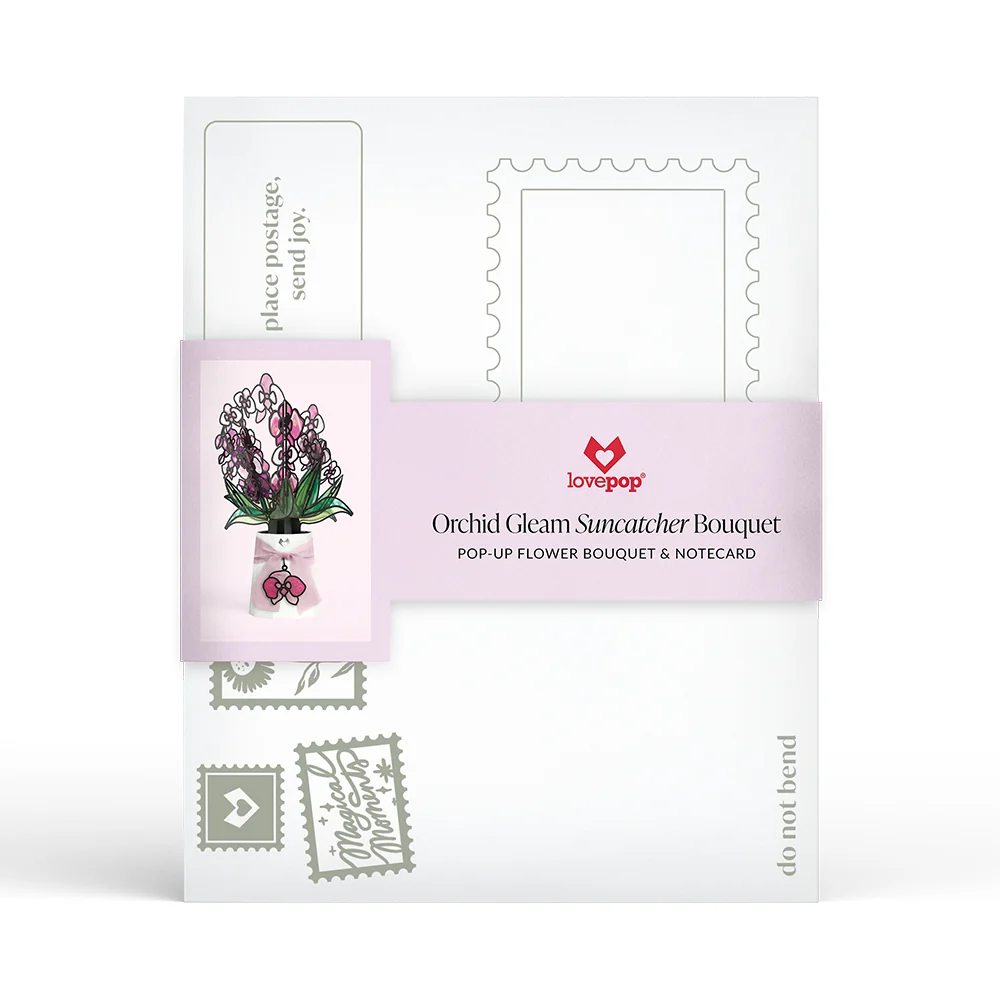 Lovepop You Make Things Bloom Orchid Suncatcher Card & Bouquet Bundle - Image 7