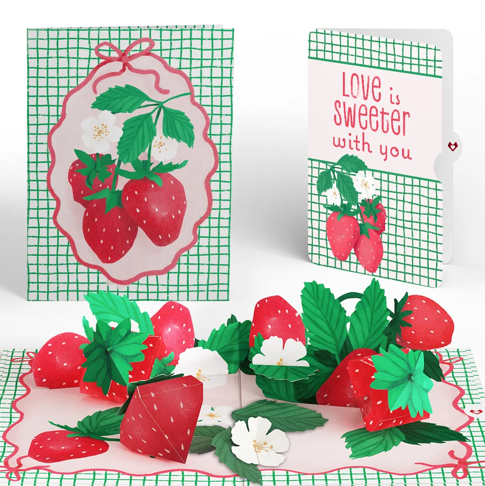 Lovepop Sweet Strawberry Patch Love Pop-Up Card and Sentiment Set