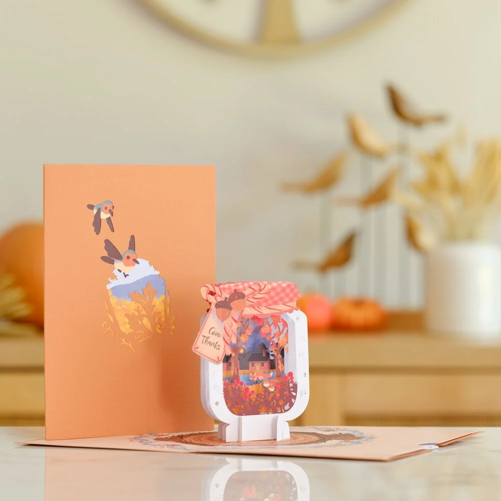 Lovepop Give Thanks Fall Jar Pop-Up Card