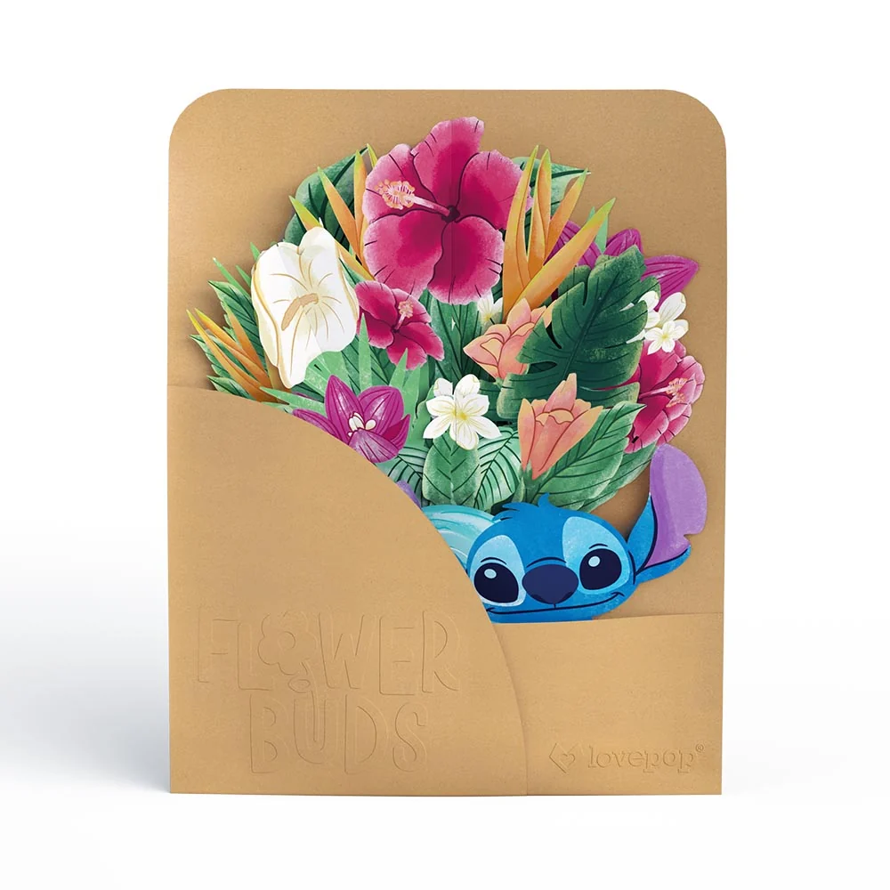 Lovepop Disney's Stitch Birthday Pop-Up Card & Flower Buds Bouquet Bundle - Image 6