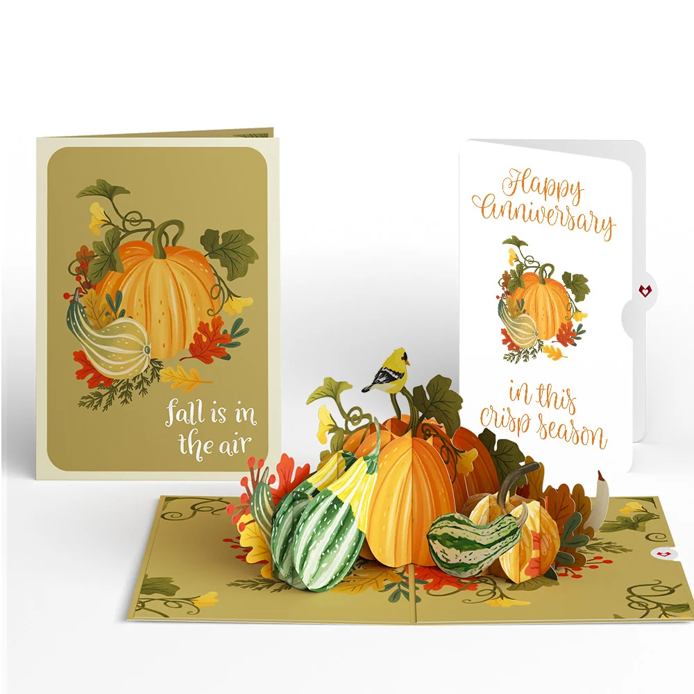 Lovepop Fall is in the Air Anniversary Pop-Up Card and Pumpkin in Crisp Season Sentiment Set