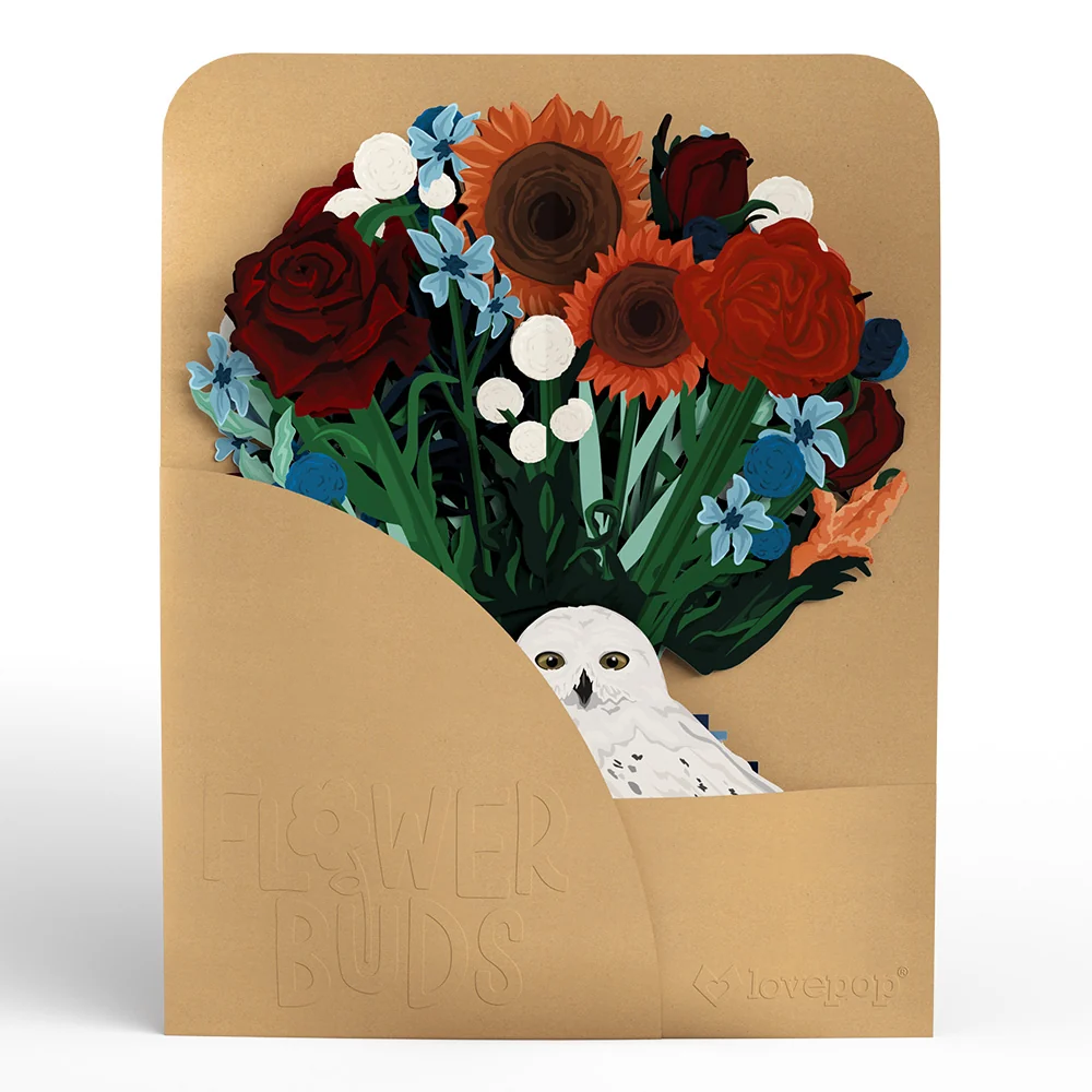 Lovepop Harry Potter Sending Magic Hogwarts Suncatcher Card & Flower Buds Bouquet Bundle - Image 8