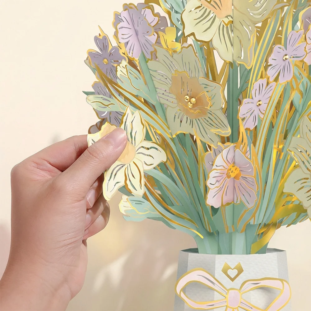 Lovepop Full Bloom Birthday Cake Pop-Up Card & Luxe Bouquet Bundle - Image 6
