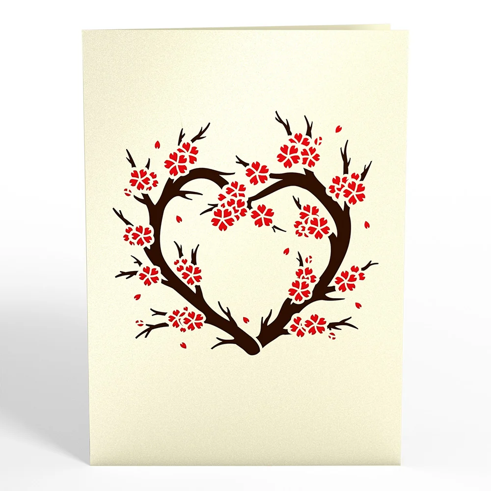 Lovepop Red Sakura Tree Pop-Up Card - Image 4