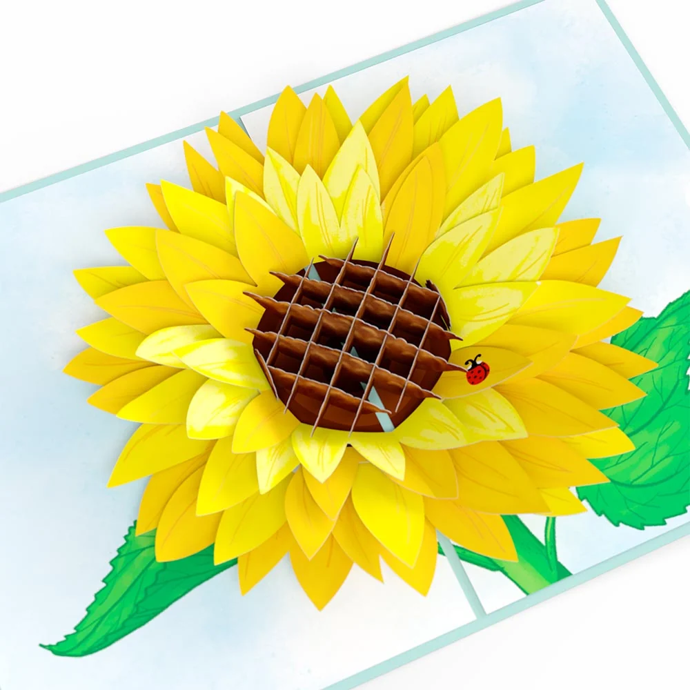 Lovepop Sunflower Birthday Pop-Up Card and Sentiment Set for Grandmother - Image 3