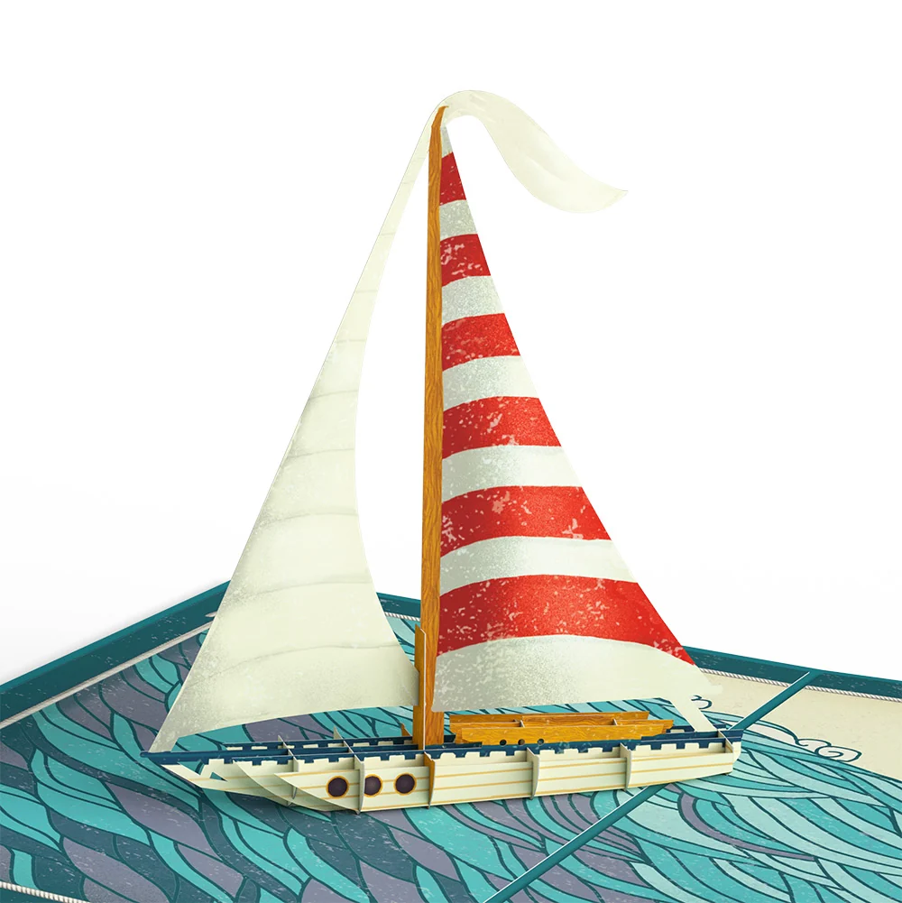Lovepop Sailboat on the Horizon Valentine Pop-Up Card and Sentiment Set for Best Friend - Image 3