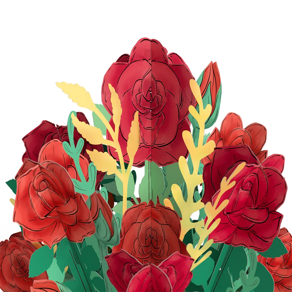 Lovepop Disney’s Beauty and the Beast Pop-Up Card & Flower Buds Bouquet Bundle - Image 7