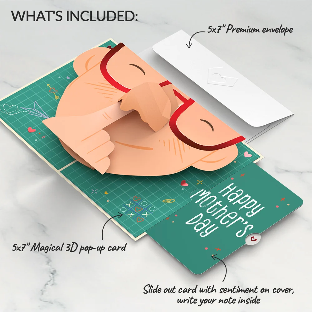 Lovepop Pick You Every Time Mother’s Day Pop-Up Card and Sentiment Set Glass - Image 2