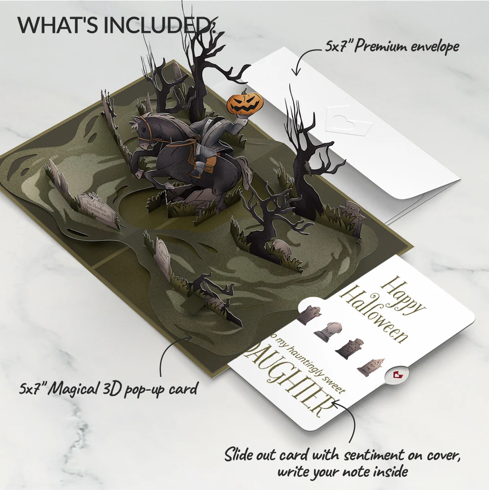 Lovepop Headless Horseman Halloween Pop-Up Card and Sentiment Set for Daughter - Image 2