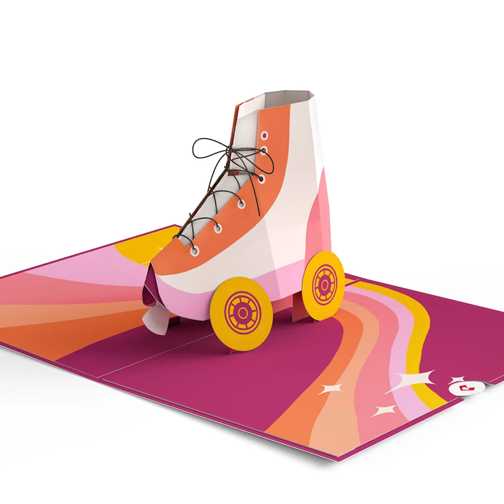 Lovepop Let the Good Times Roll Roller Skate Pop-Up Card - Image 3