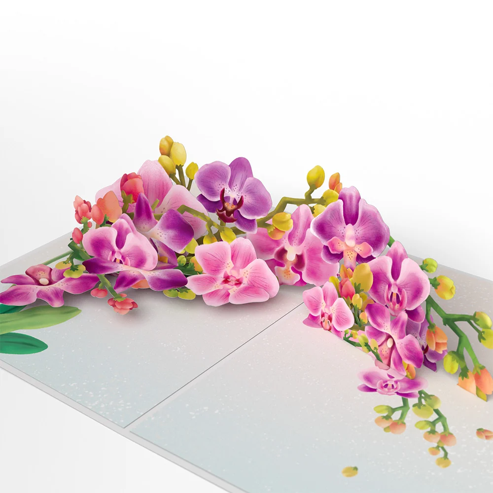Lovepop Watercolor Orchid Pop-Up Card - Image 2
