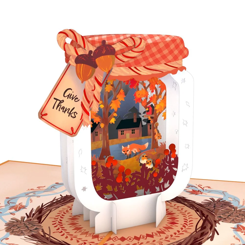 Lovepop Give Thanks Fall Jar Pop-Up Card - Image 2