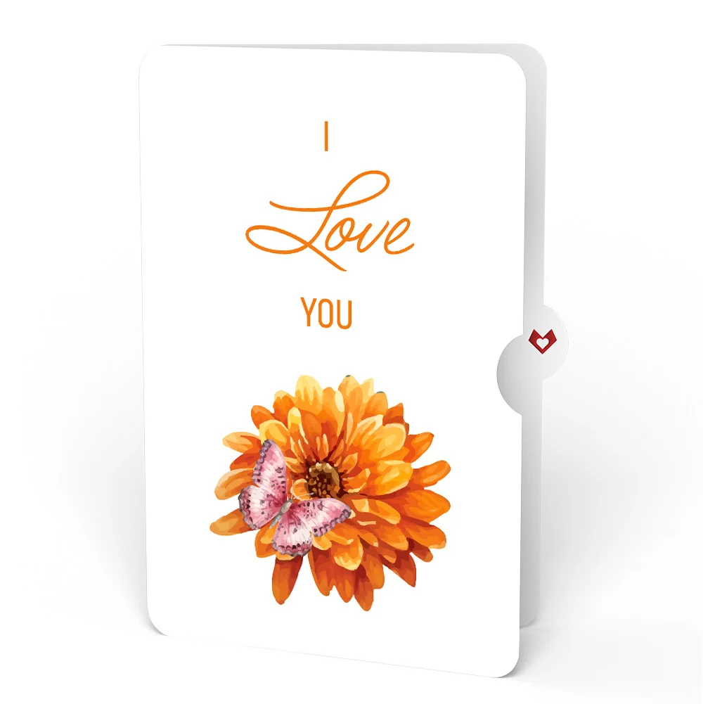 Lovepop Born to Bloom: November Birth Month Flowers Love Pop-Up Card and Sentiment Set Cream - Image 4