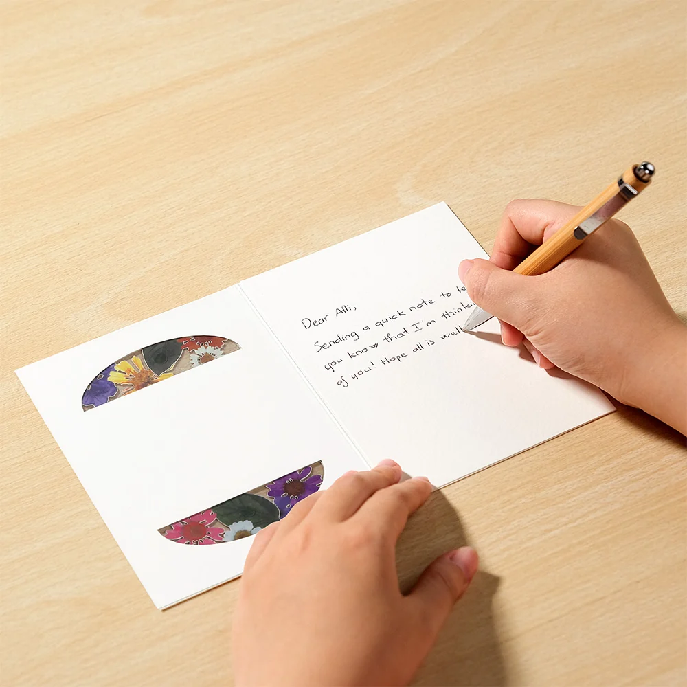Lovepop Cheerful Brights (Assorted 12-Pack) – Petal Pressed ‘Hello There’ Notecards - Image 3