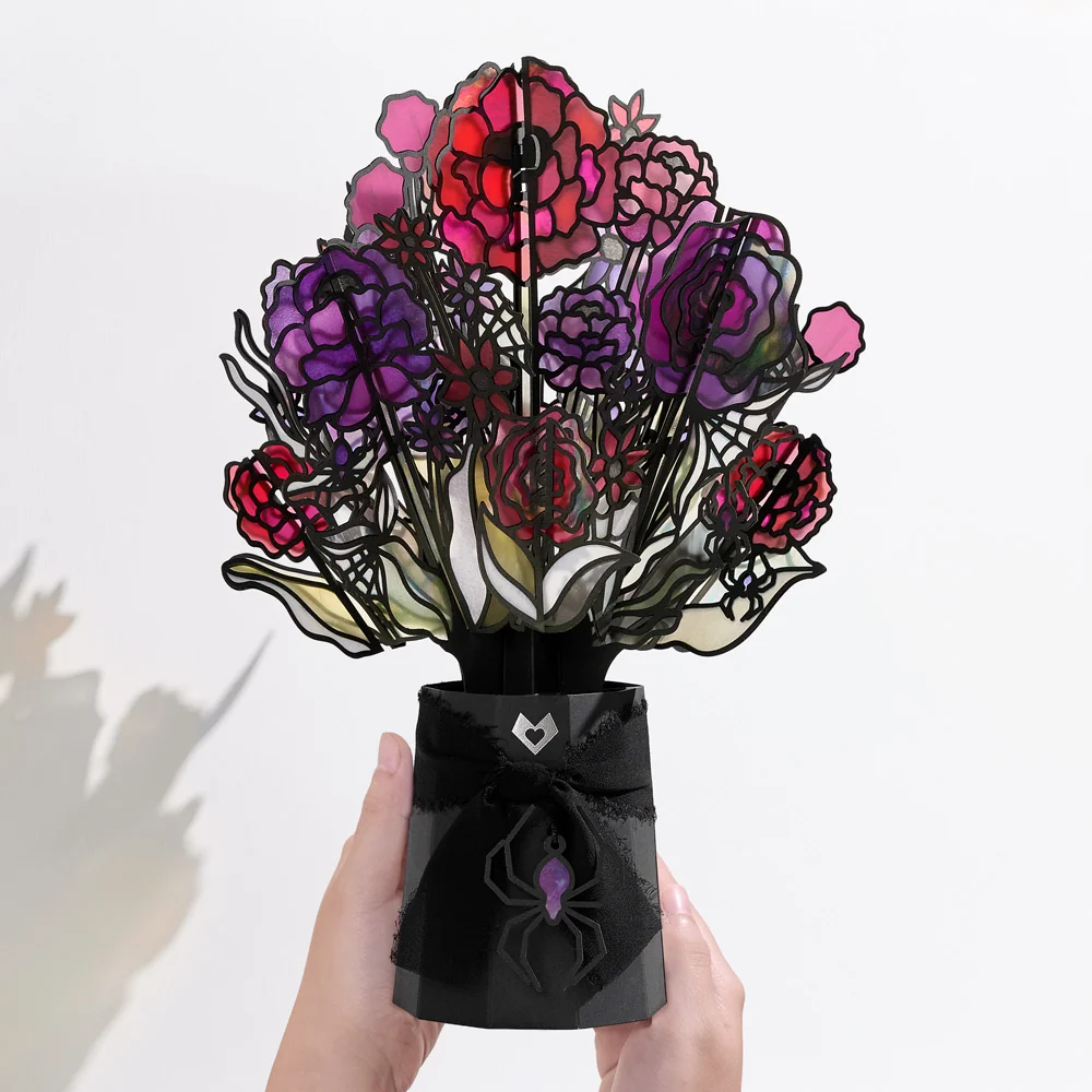 Lovepop Mystic Black Cat HeartFelt Charm Card & Suncatcher Bouquet Bundle - Image 6