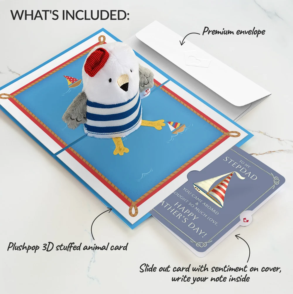 Lovepop 'Ahoy There' Father's Day Plushpop Card and Sentiment Set for Stepdad - Image 2