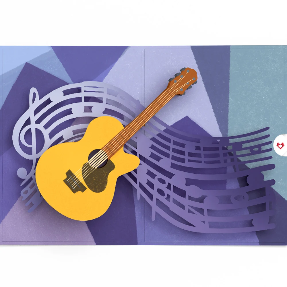 Lovepop Acoustic Guitar Pop-Up Card — SKU SB-41A7AF-AB3725683D549D - Image 3