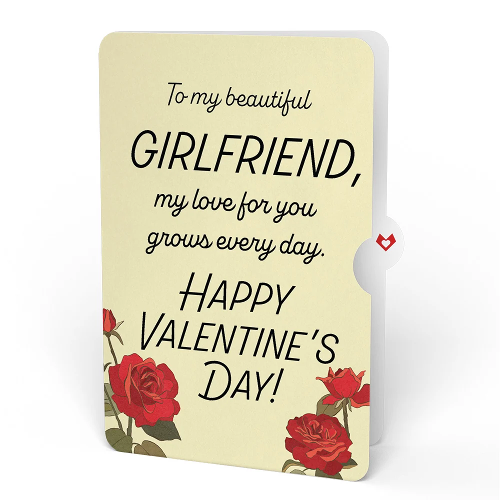 Lovepop Romantic Red Roses Valentine Bouquet and Sentiment Set for Girlfriend Vase - Image 4
