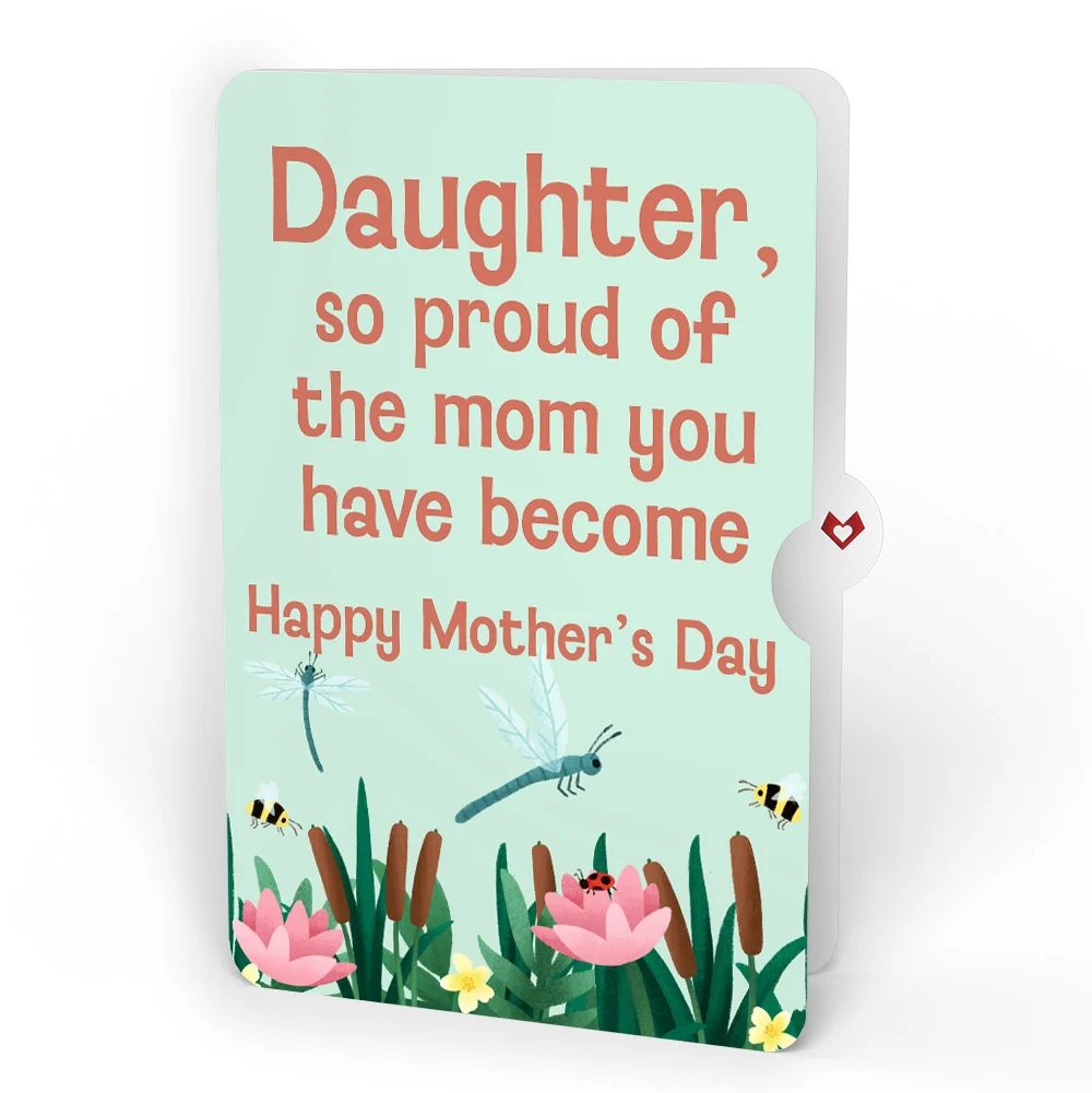 Lovepop Peaceful Dragonfly Mother’s Day HeartFelt Charm Card and Sentiment Set for Daughter - Image 4