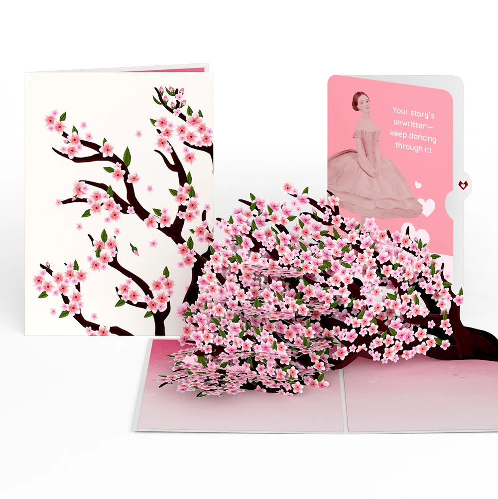 Lovepop Cherry Blossom Branches in Bloom Birthday Pop-Up Card and Dancing Through Life Sentiment Set