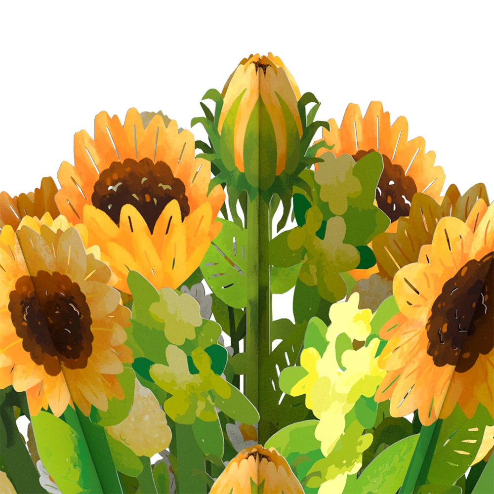 Lovepop Sunflower Blooms Anniversary Bouquet and Sentiment Set Vase - Image 3