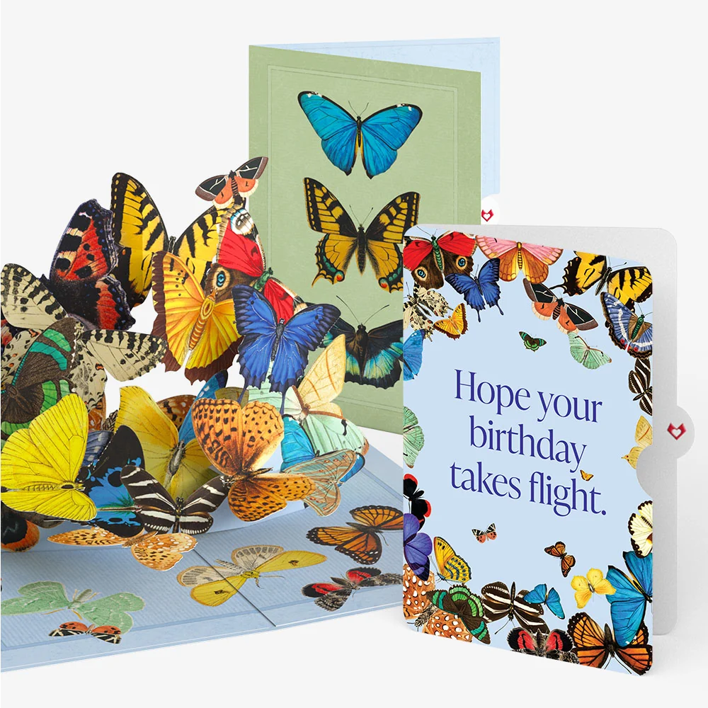 Lovepop Butterflies in Flight Birthday Pop-Up Card and Sentiment Set