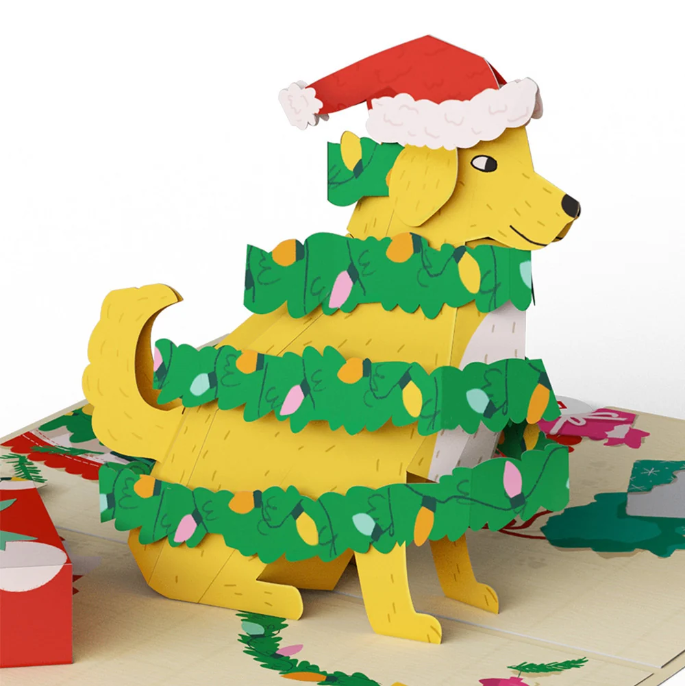 Lovepop Feliz Naughty Dog Christmas Pop-Up Card and Sentiment Set for Co-worker - Image 3