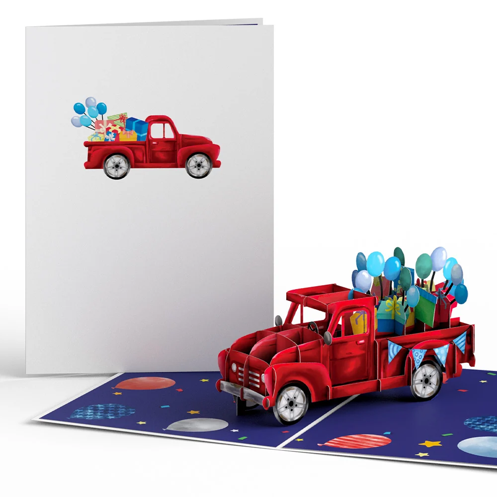 Lovepop Balloons and Gifts Truck Pop-Up Card
