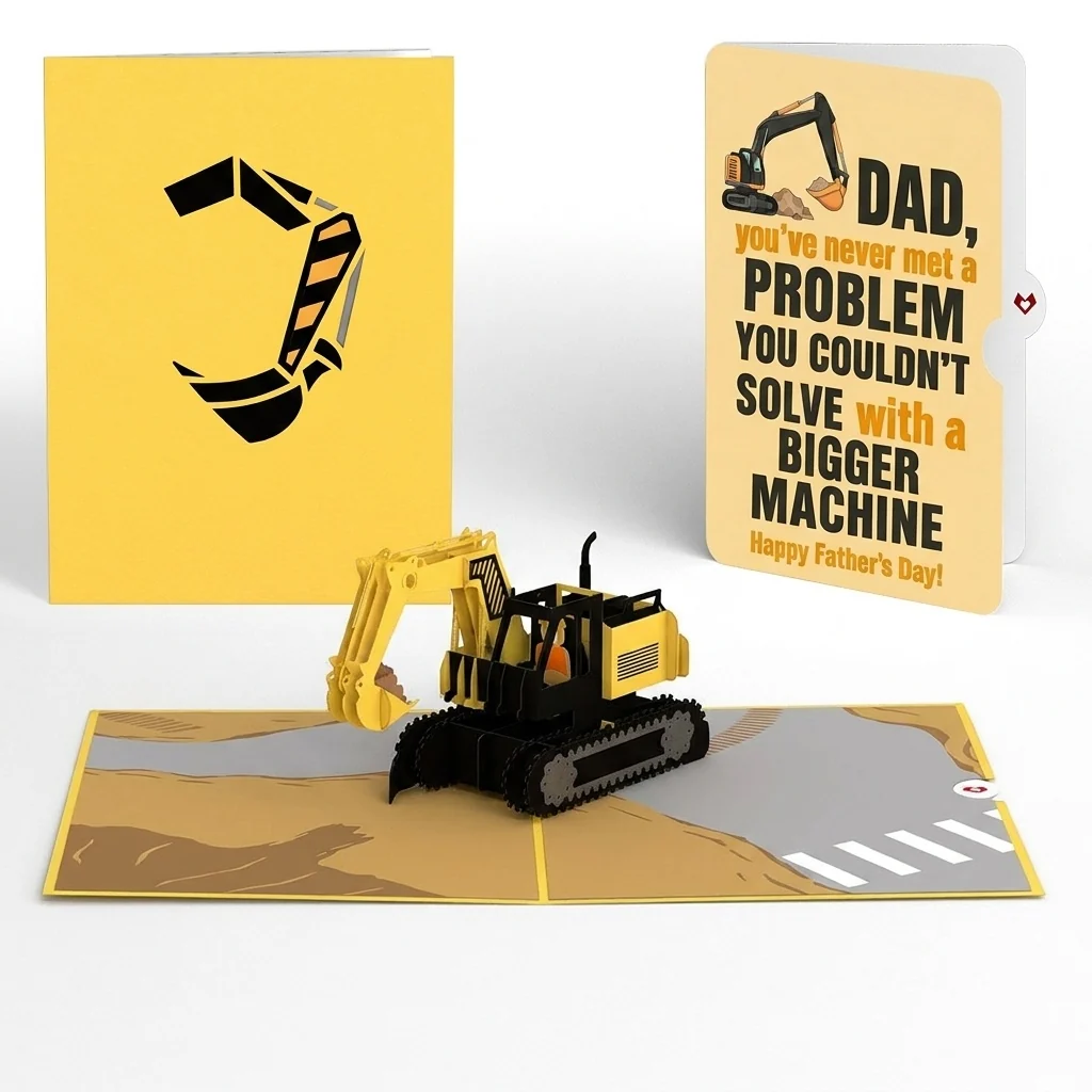 Lovepop Excavator Father's Day Pop-Up Card and Sentiment Set for Dad