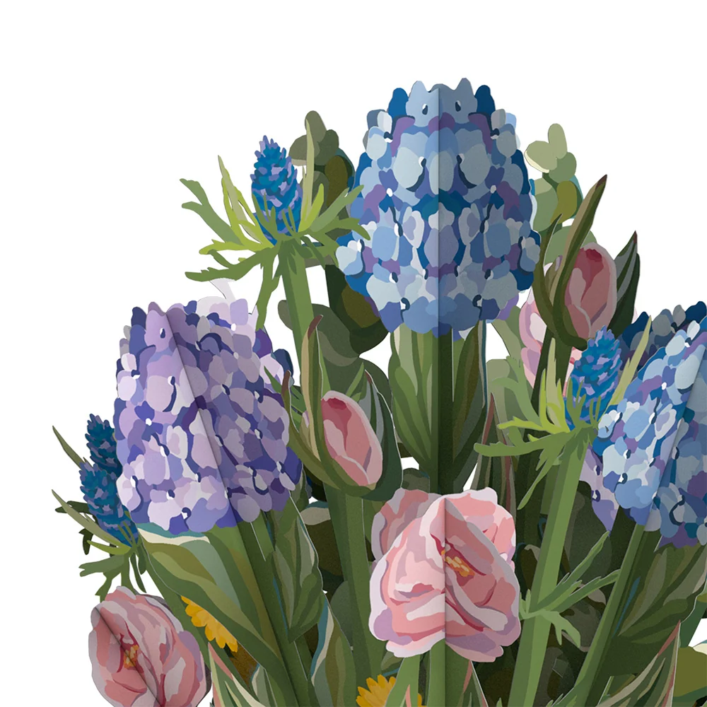 Lovepop Hydrangea Birthday Bouquet and Aquarius Zodiac Sentiment Set Vase - Image 3
