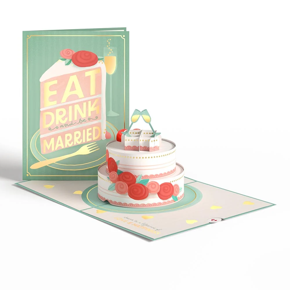 Lovepop Eat, Drink, and Be Married Pop-Up Card