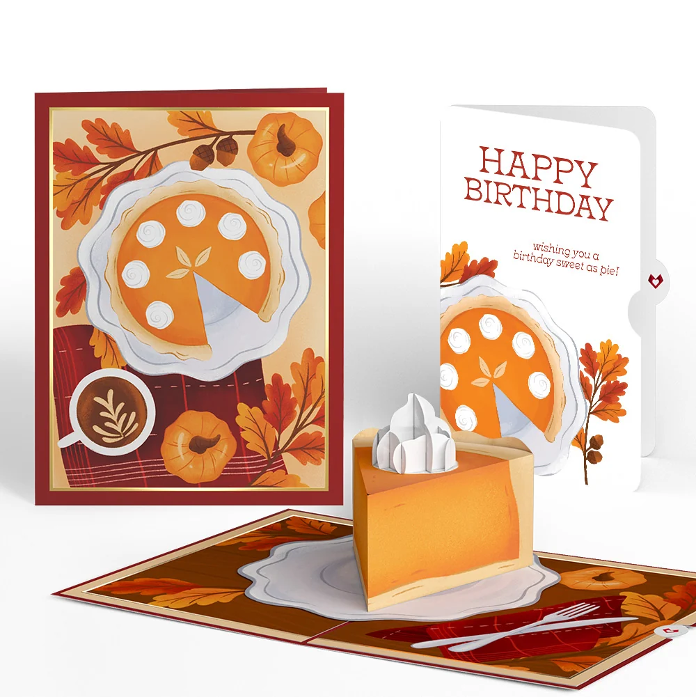 Lovepop Pumpkin Pie Birthday Pop-Up Card and Sentiment Set Cream