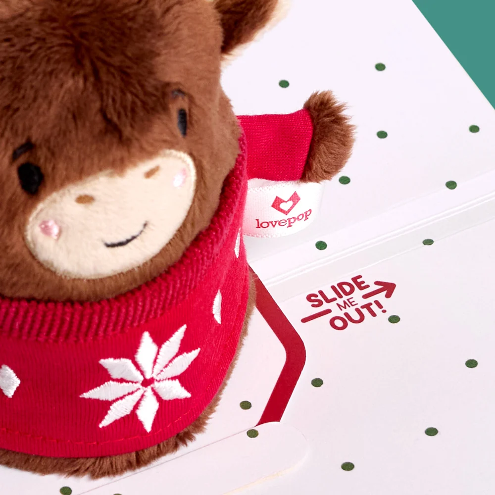 Lovepop Christmas Moose Plushpop Card - Image 3