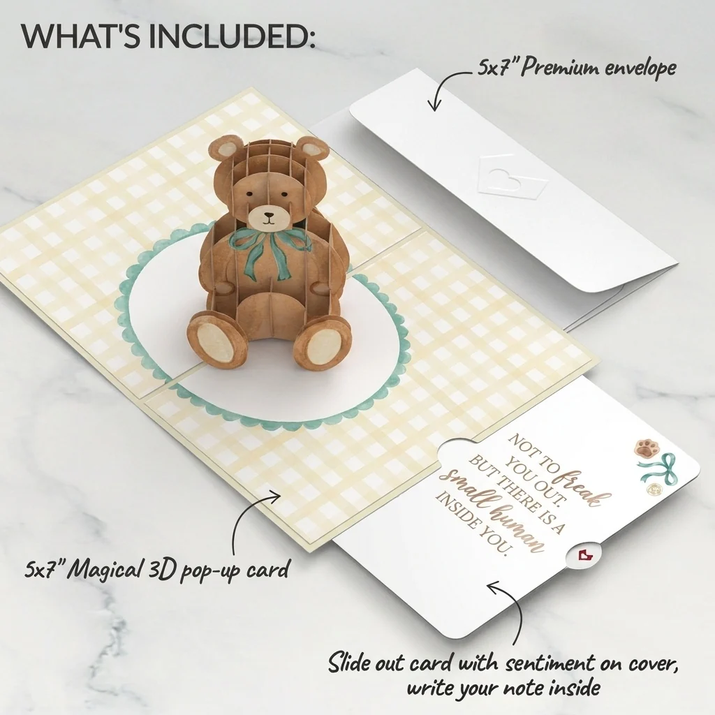 Lovepop Beary Special Delivery Pregnancy Pop-Up Card and Sentiment Set - Image 2