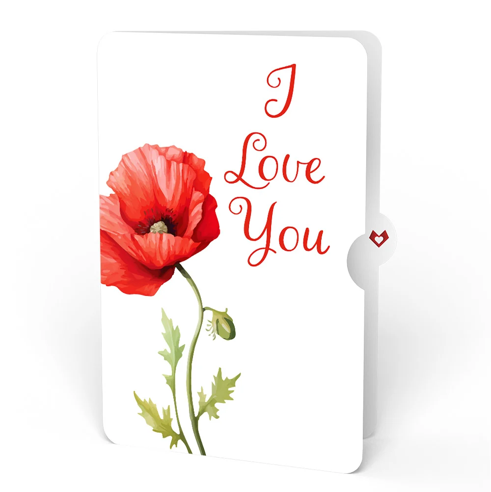 Lovepop Born to Bloom: August Birth Month Flowers Love Pop-Up Card and Sentiment Set Cream - Image 4