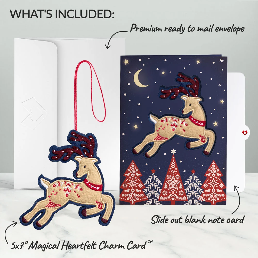 Lovepop Prancing Reindeer HeartFelt Charm Card - Image 8