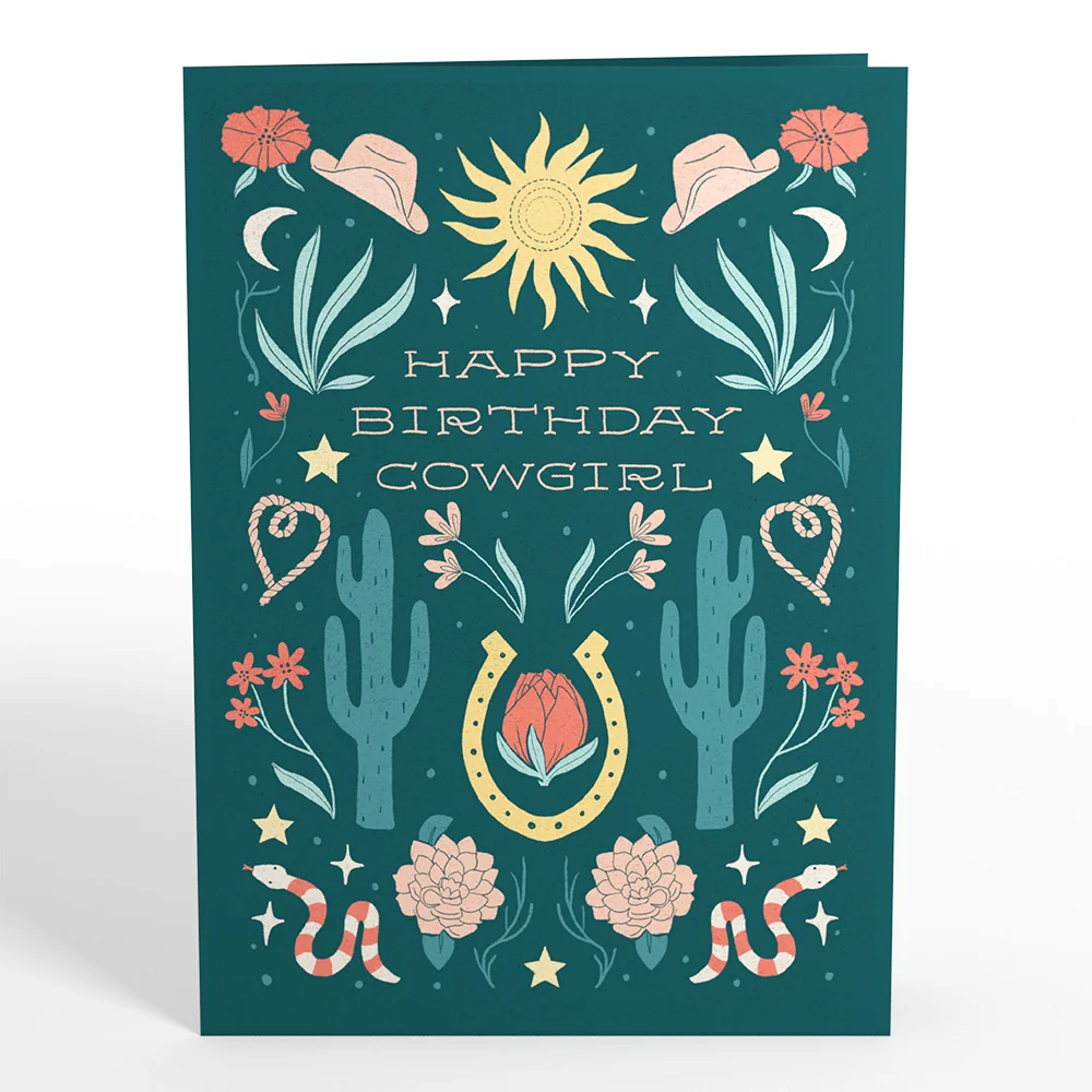 Lovepop Happy Birthday Cowgirl Pop-Up Card - Image 5