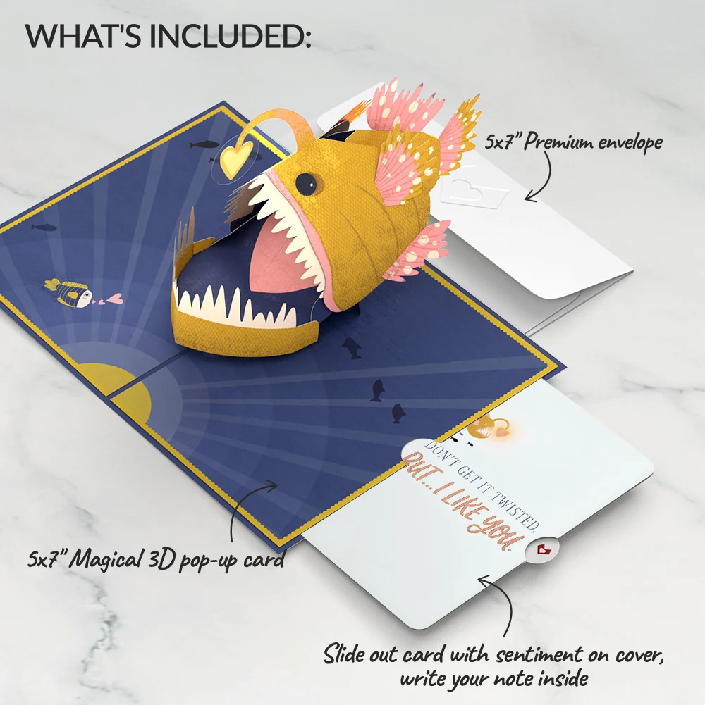 Lovepop You Are My Sunshine Anglerfish Love Pop-Up Card and Anglerfish Confession Sentiment Set - Image 2