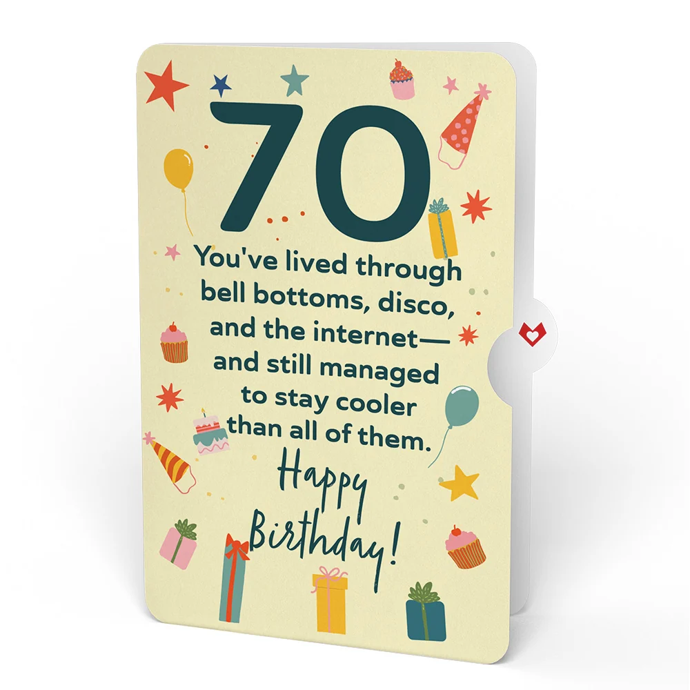 Lovepop Sprinkles 70th Birthday Cake Pop-Up Card and Sentiment Set - Image 4