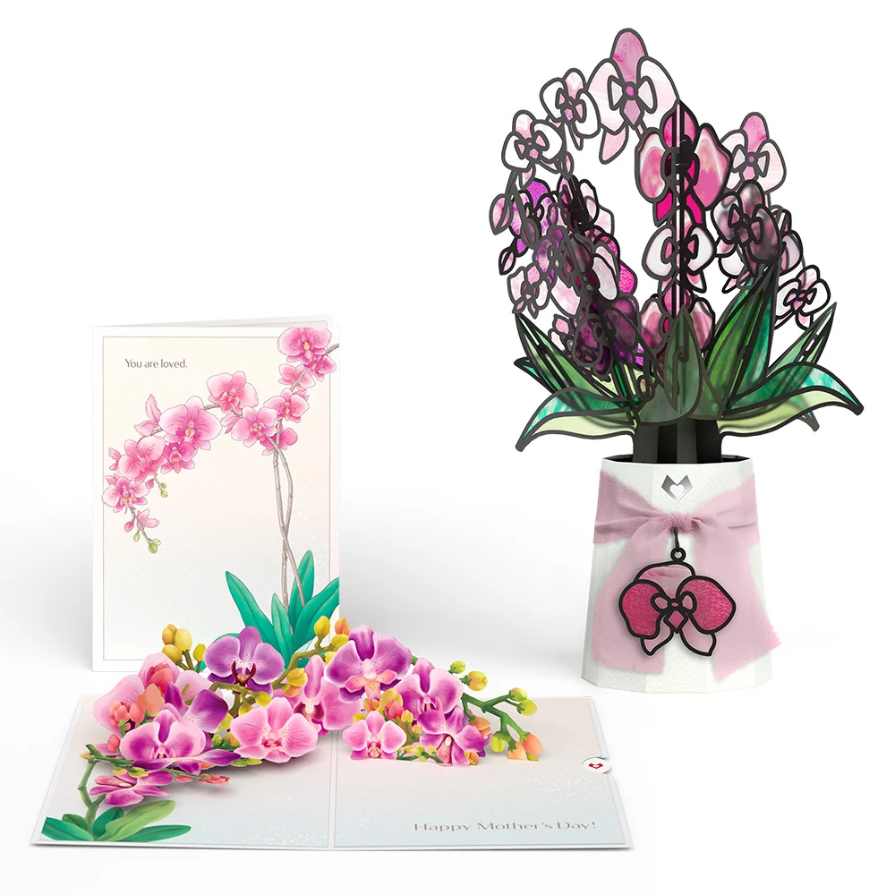Lovepop Mother’s Day Orchid Pop-Up Card & Suncatcher Bouquet Bundle