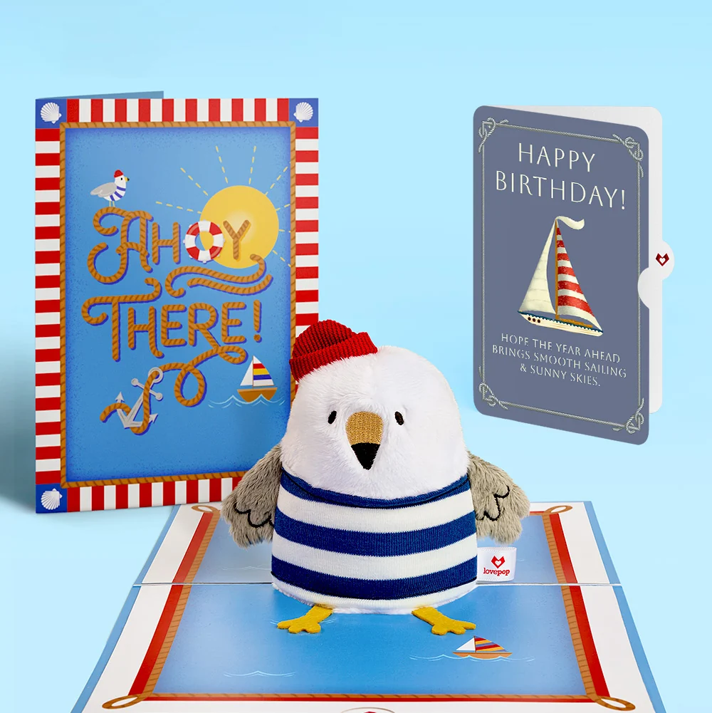 Lovepop 'Ahoy There' Birthday Plushpop Card and Sentiment Set